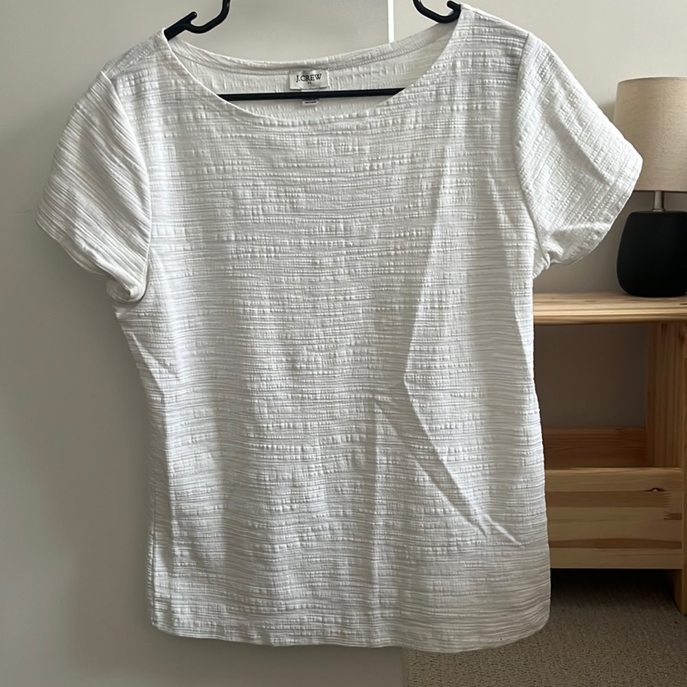 J. Crew white short sleeve tee